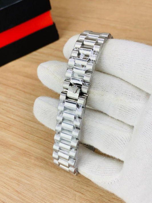 RLX Men - Date Only - Silver With Black Dial